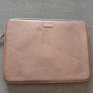 Kate spade rose gold glitter laptop case